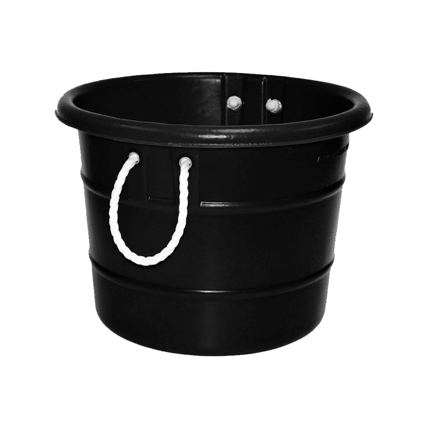 Black Manure Bucket on Side