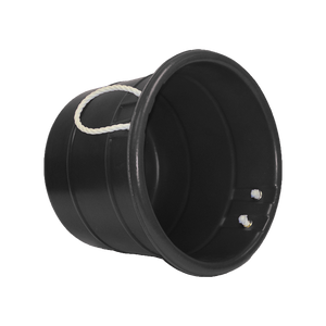 Black Manure Bucket on Side