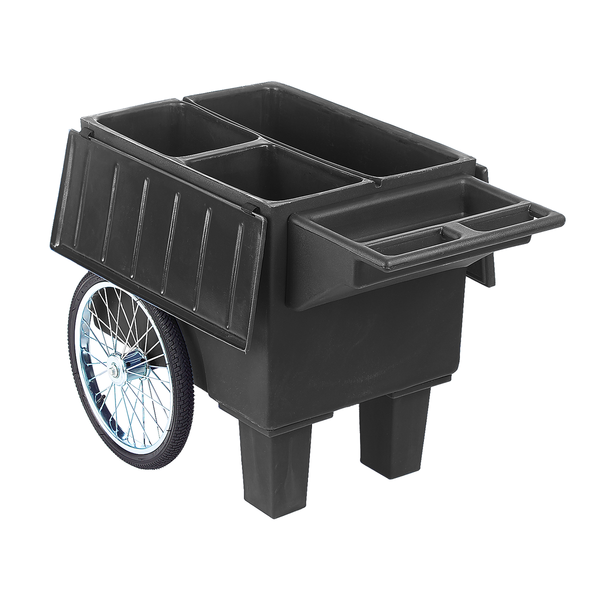 Black Feed Cart w/ wheels
