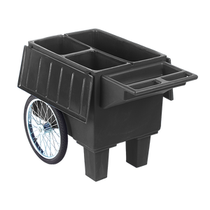 Black Feed Cart w/ wheels