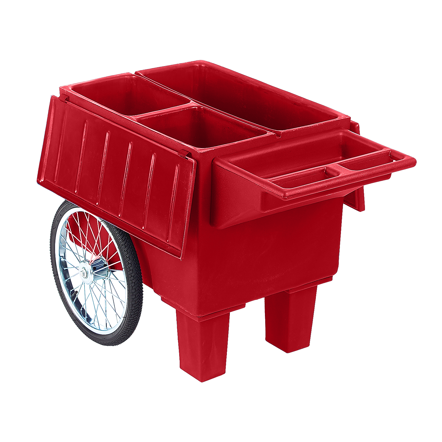 Red Feed Cart w/ wheels